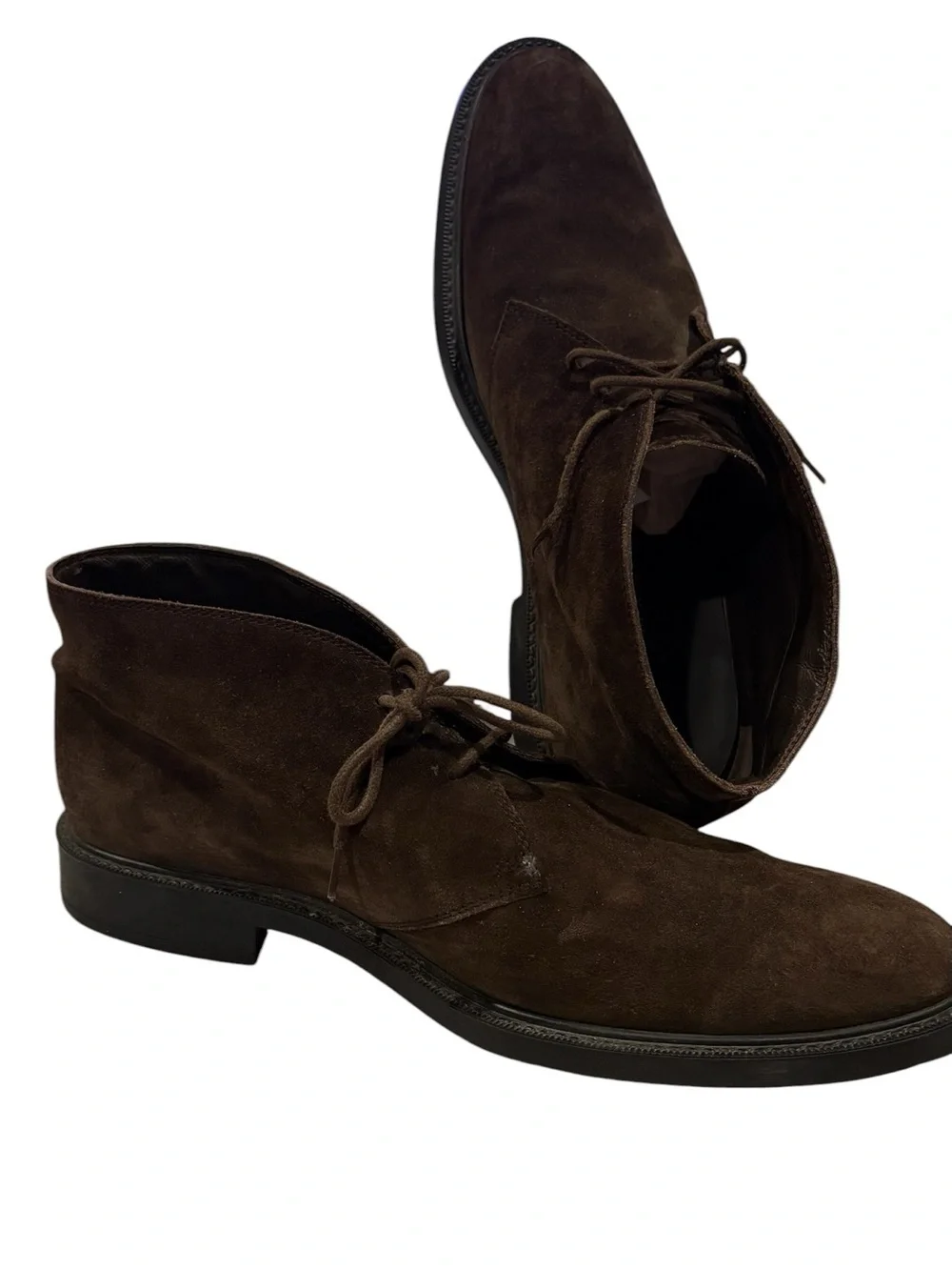 Tod's Men's Brown Suede Lace up Ankle Boots. Chukka style. shoes. Size 11